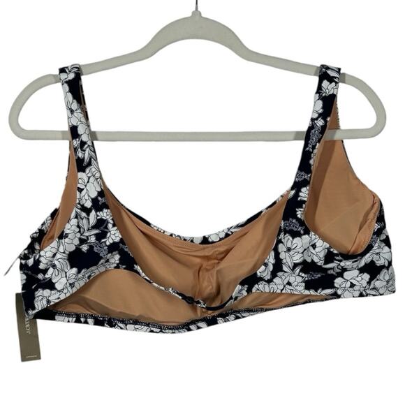 J.Crew Squareneck Bikini Swim Top in Magnolia Floral Navy NWT Size 3X BF129 - Picture 4 of 10
